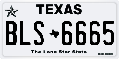 TX license plate BLS6665
