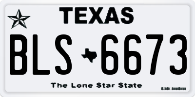 TX license plate BLS6673