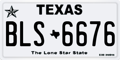 TX license plate BLS6676