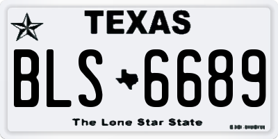 TX license plate BLS6689
