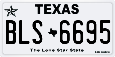 TX license plate BLS6695