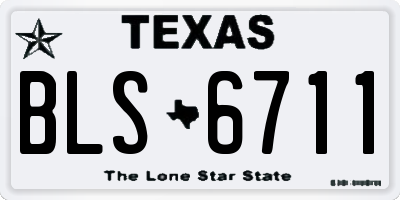 TX license plate BLS6711