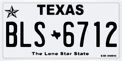 TX license plate BLS6712