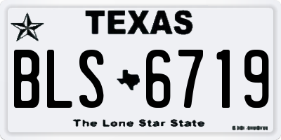 TX license plate BLS6719