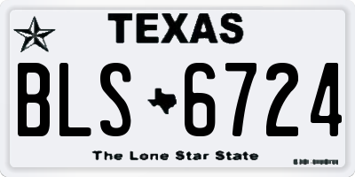 TX license plate BLS6724
