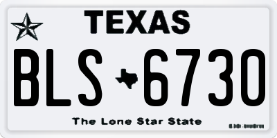 TX license plate BLS6730