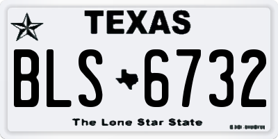 TX license plate BLS6732