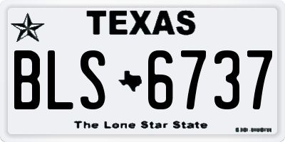 TX license plate BLS6737
