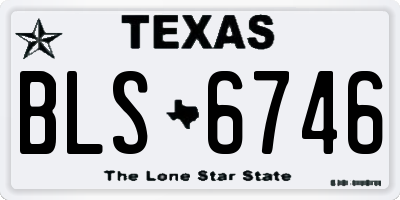 TX license plate BLS6746