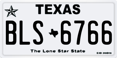 TX license plate BLS6766