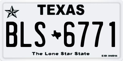 TX license plate BLS6771