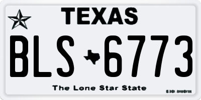 TX license plate BLS6773