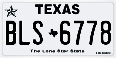 TX license plate BLS6778