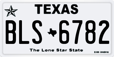 TX license plate BLS6782