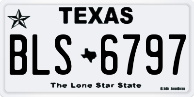 TX license plate BLS6797
