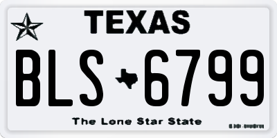 TX license plate BLS6799