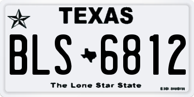 TX license plate BLS6812
