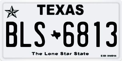 TX license plate BLS6813