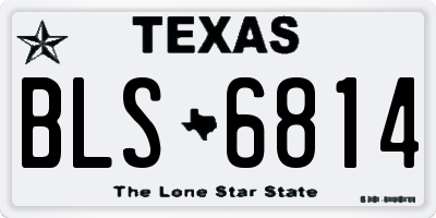 TX license plate BLS6814