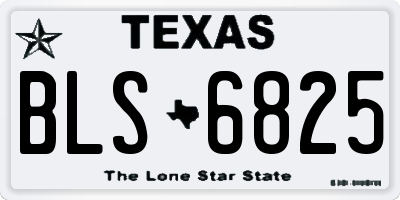 TX license plate BLS6825