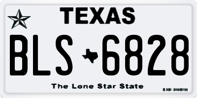 TX license plate BLS6828