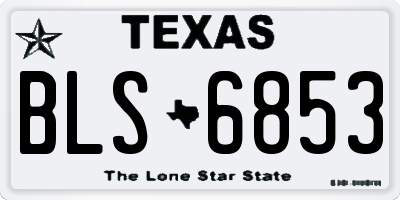 TX license plate BLS6853