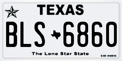 TX license plate BLS6860