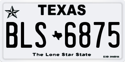 TX license plate BLS6875
