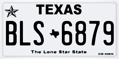 TX license plate BLS6879
