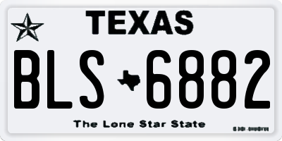TX license plate BLS6882