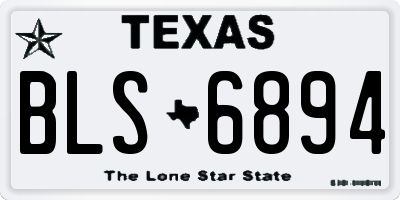 TX license plate BLS6894