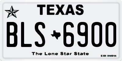 TX license plate BLS6900