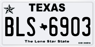 TX license plate BLS6903