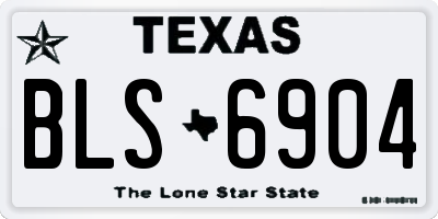 TX license plate BLS6904