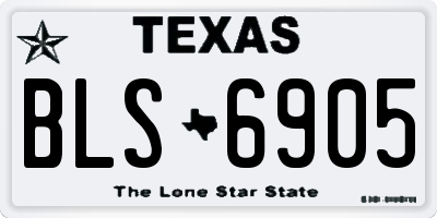TX license plate BLS6905