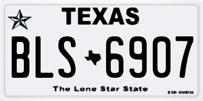 TX license plate BLS6907