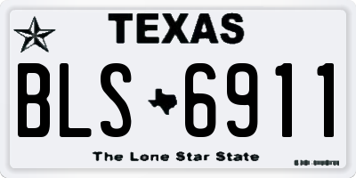 TX license plate BLS6911