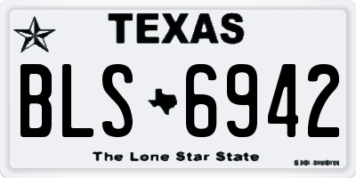 TX license plate BLS6942