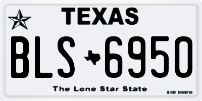 TX license plate BLS6950