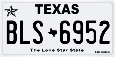 TX license plate BLS6952