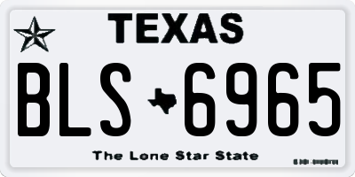 TX license plate BLS6965