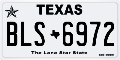 TX license plate BLS6972