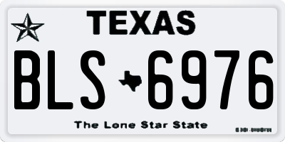 TX license plate BLS6976