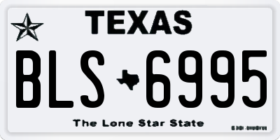 TX license plate BLS6995