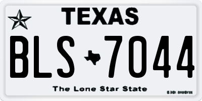 TX license plate BLS7044