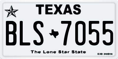 TX license plate BLS7055