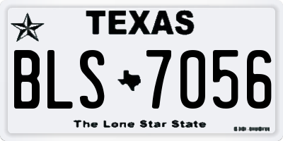 TX license plate BLS7056