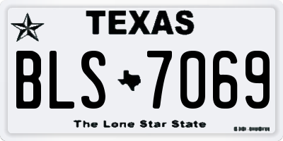 TX license plate BLS7069