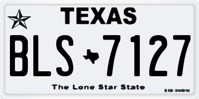 TX license plate BLS7127