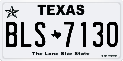 TX license plate BLS7130